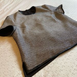 Black and White Woven Judith and Charles Top- Size 10